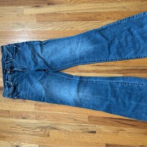 Express Women's Flare Jeans in Deep Blue